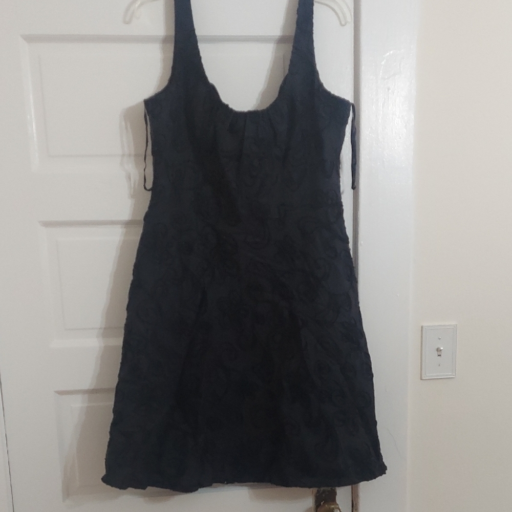 Kasper Black Textured Mini Dress